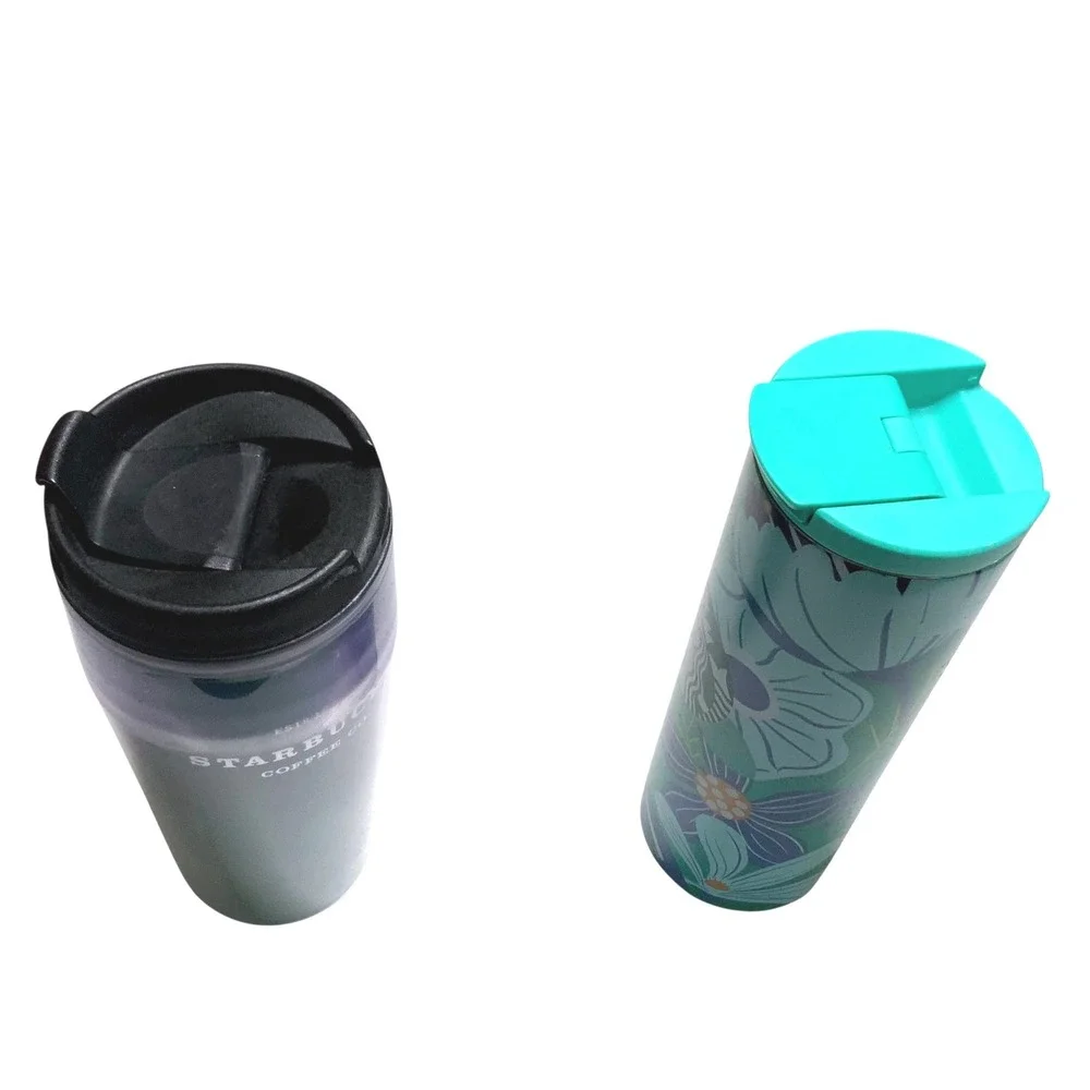 Set of 5 STARBUCKS tumblers and cups‎ with lids & straws